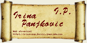 Irina Panjković vizit kartica